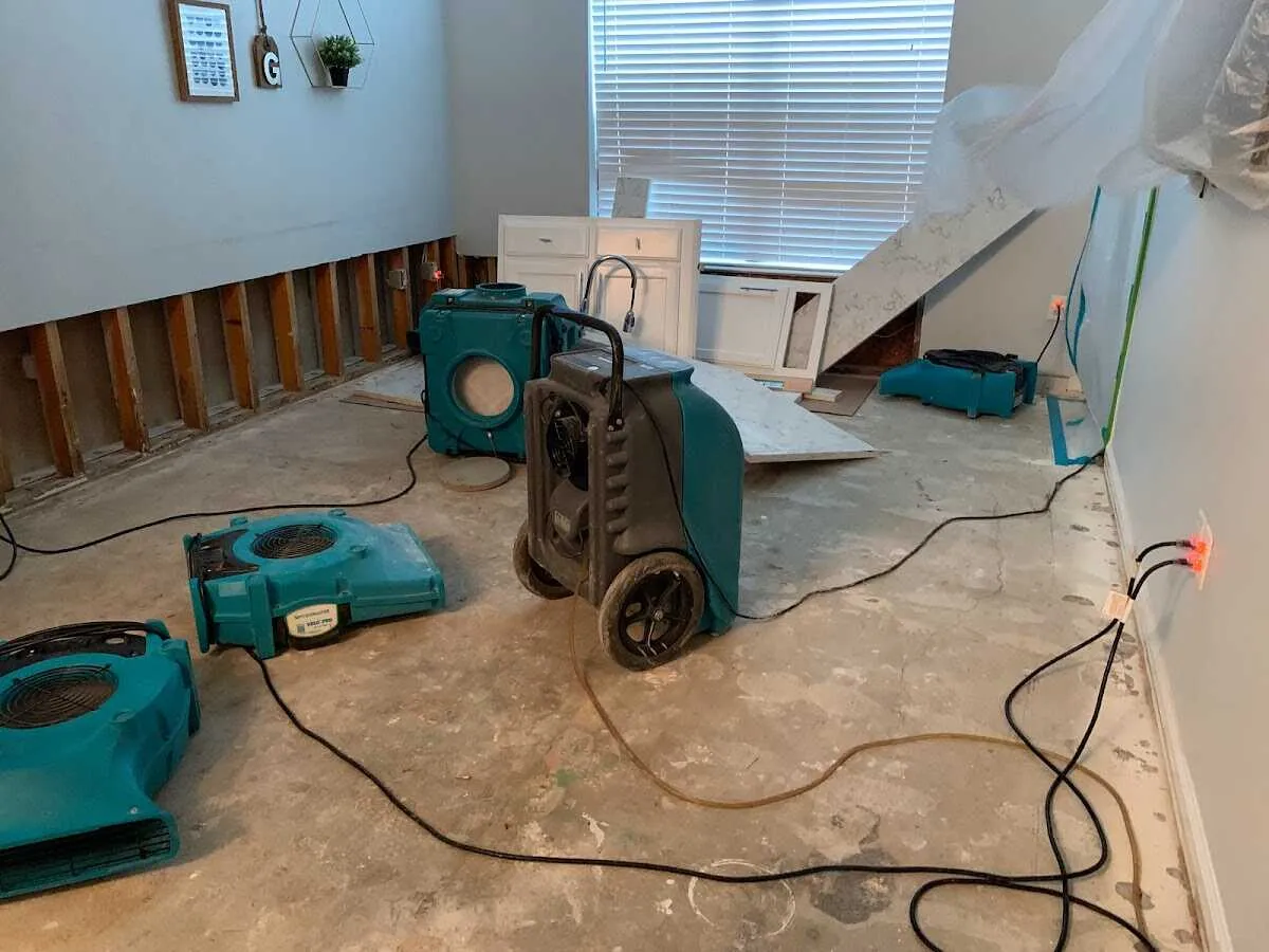 Dehumidifier in flood-cut room for Water Extraction & Removal in Hyde Park
